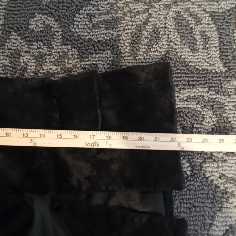 Club Monaco Faux Fur Womens Jacket Black Old Money Office Womens SP